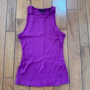 WHBM Forme Purple Ribbed Tank Top - Size L
